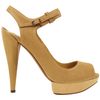 Lanvin Embossed Leather Sandal in Camel in Brown (camel) - Lyst