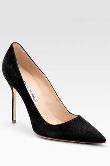 Manolo Blahnik Bb Suede Pointtoe Pumps - Lyst