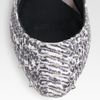 Mcq By Alexander Mcqueen Studded Snakeprint Leather Wedge Pumps in Gray (natural) - Lyst