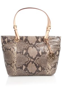 Michael by Michael Kors Snake Jet Set Top Zip Tote Bag - Lyst