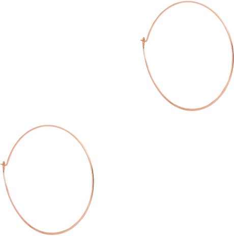 Michael Kors Whisper Medium Hoop Earrings Rose Golden in Pink (rose golden) - Lyst