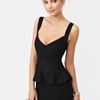 Nasty Gal Peplum Bandage Dress in Black - Lyst