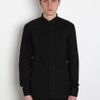 Neil Barrett Slim Fit Pleat Shirt in Black for Men - Lyst