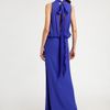 Nicole Miller Silk Gown in Blue (blueberry) - Lyst