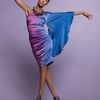Nicole Miller Onesleeve Ombre Cocktail Dress in Blue (magenta blue) - Lyst