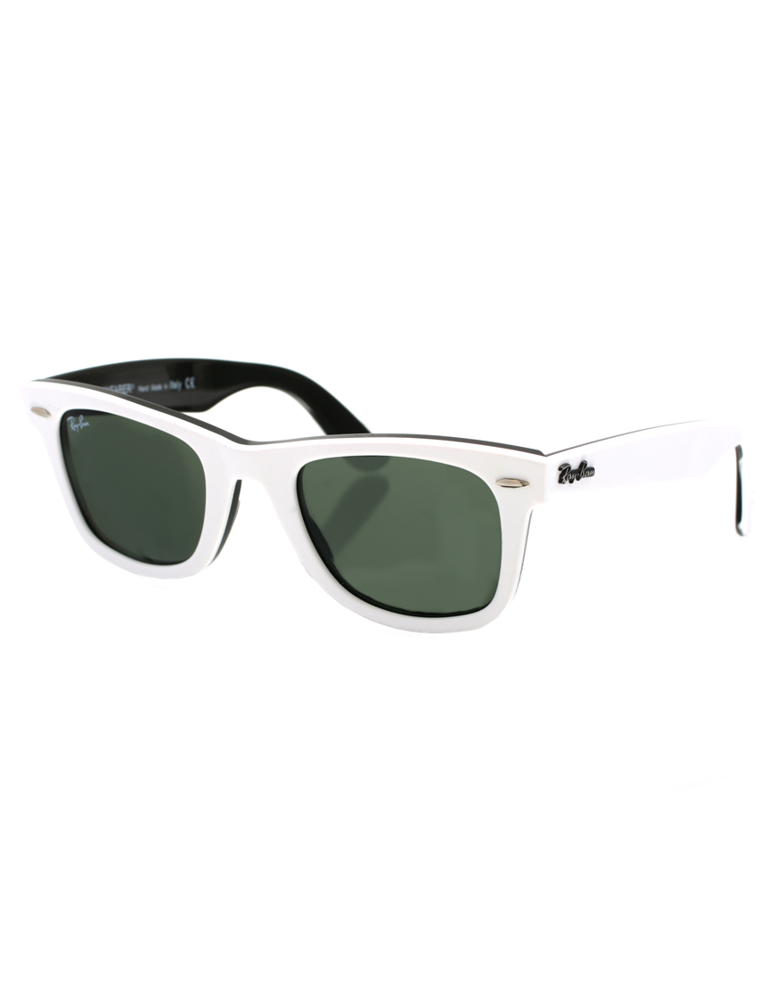 Ray Ban Rayban Wayfarer Sunglasses In White For Men Lyst