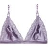 Stella Mccartney Clara Whispering Stretchsilk Satin and Lace Triangle Bra in Purple (lavender) - Lyst