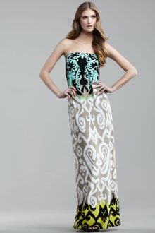 Tibi Strapless Jasmine Print Maxi Dress - Lyst