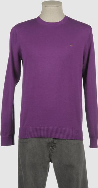 Tommy Hilfiger Crewneck Sweater in Purple for Men (blue) - Lyst
