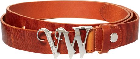 Vivienne Westwood Vw Leather Belt in Brown for Men (tan) - Lyst