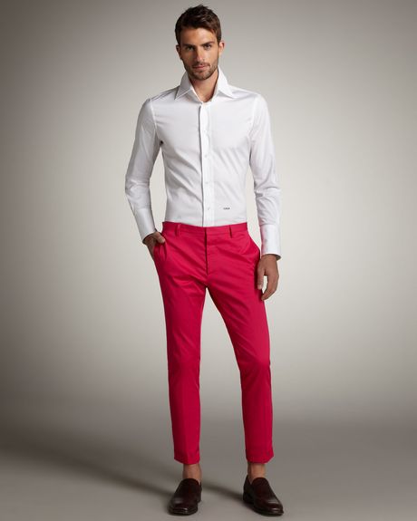 Dsquared2 Cool Guy Stretchcotton Pants in Pink for Men - Lyst