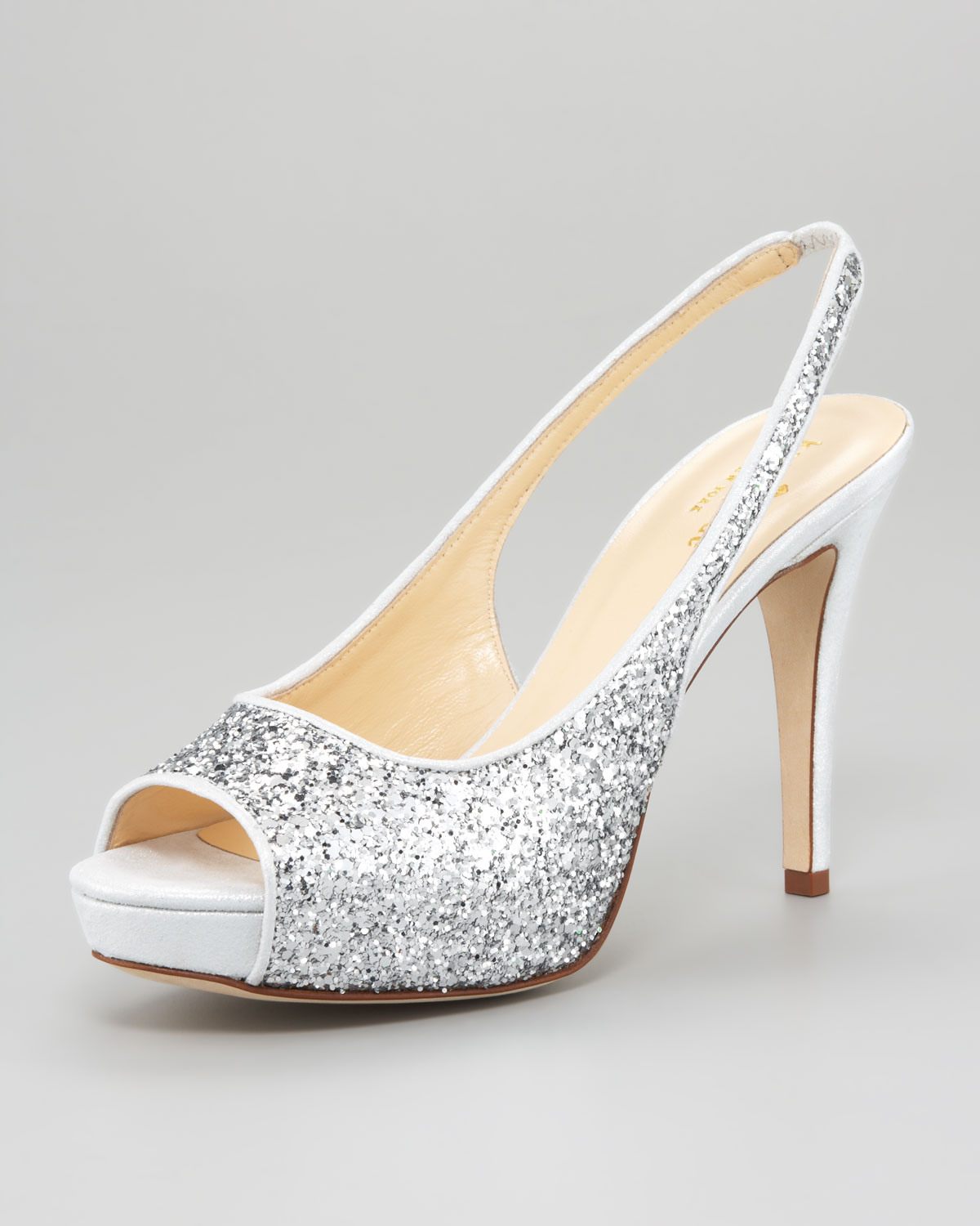 silver slingback heels