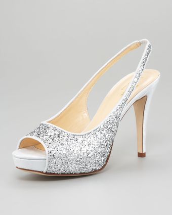  Glitzy Glitter Slingback Pump 