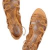Alexander Mcqueen Leather Gladiator Sandals in Brown (camel) - Lyst