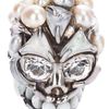 Alexander Mcqueen Skull and Pearl Ring in White (pearl) - Lyst