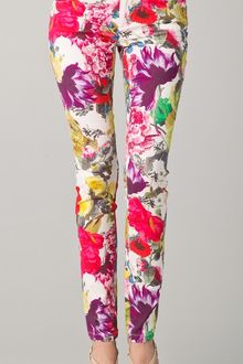 Alice + Olivia 5 Pocket Floral Skinny Jeans - Lyst