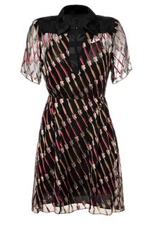 Anna Sui Black Toothbrush Patterned Dress - Lyst