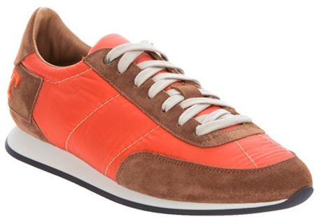 Burberry Stratford Trainer in Orange for Men - Lyst