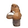 Dune Fenton D T Bar Snake Leather Mix Sandals in Brown (tan) - Lyst