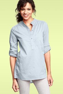 Gap Rollsleeve Henley Tunic - Lyst