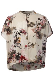 Label Lab Floral Print Oversize Blouse - Lyst