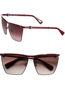 Lanvin Swarovski Crystal Accented Modified Square Sunglasses - Lyst