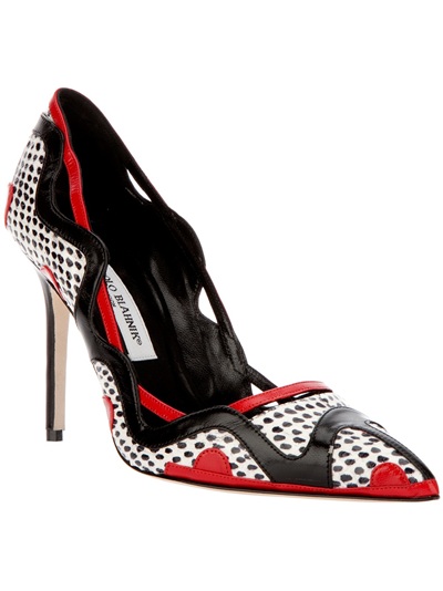 manolo blahnik red flats