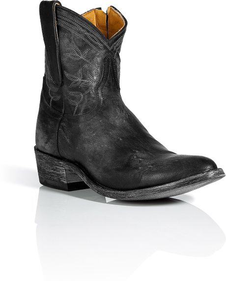 black vintage ankle boots