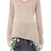 N.peal Cashmere Contrasttrimmed Cashmere Sweater in Gray (brown) - Lyst