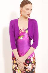 Oscar de la Renta Cashmere Silk Bolero
