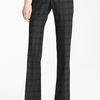 Oscar De La Renta Plaid Flannel Trousers in Black - Lyst