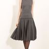 Oscar De La Renta Drop Waist Flannel Dress in Gray (steel) - Lyst