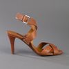 Ralph Lauren Open Toe Heel Shoe in Brown - Lyst