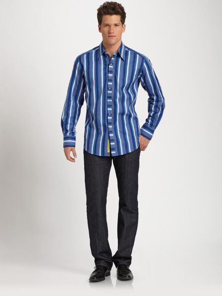 Robert Graham Gerardo Sport Shirt in Blue for Men - Lyst