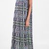 Tibi Layla Ikat Long Dress in Blue (navy multi) - Lyst