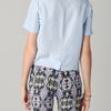 Tibi Tie Front Blouse in Blue (powder) - Lyst