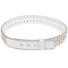Versace Studded Leather Belt in White - Lyst