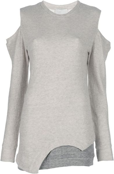 3.1 Phillip Lim Cut Out Top in Gray (nude) - Lyst