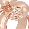 Alexander Mcqueen Swarovski Crystal Doubleskull Ring in Gold - Lyst