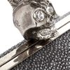 Alexander Mcqueen Punk Shell Stingray Box Clutch in Gray (pewter) - Lyst
