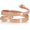 Alexander Mcqueen Swarovski Crystal Doubleskull Bracelet in Pink (rose) - Lyst