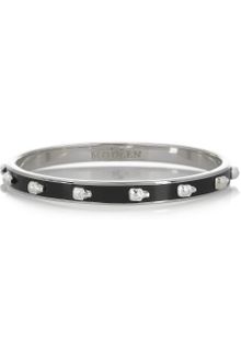 Alexander McQueen Enameled Skull Bangle - Lyst