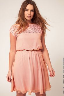 Asos Asos Curve Skater Dress with Daisy Lace - Lyst
