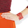 Aurelie Bidermann Aphrodite Enameled 18karat Goldplated Cuff in Red (gold) - Lyst