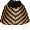 Burberry Prorsum Striped Raffiaeffect Hat in Beige (camel) - Lyst