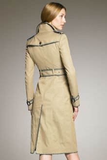 Burberry Prorsum Whipstitch-trim Trenchcoat - Lyst