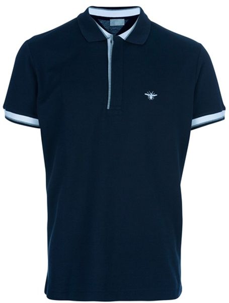 Dior Classic Polo in Blue for Men - Lyst