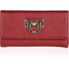 Dkny Buckledetailed Texturedleather Wallet in Brown (gold) - Lyst
