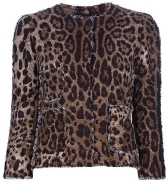 Dolce & Gabbana Animal Print Cardigan - Lyst