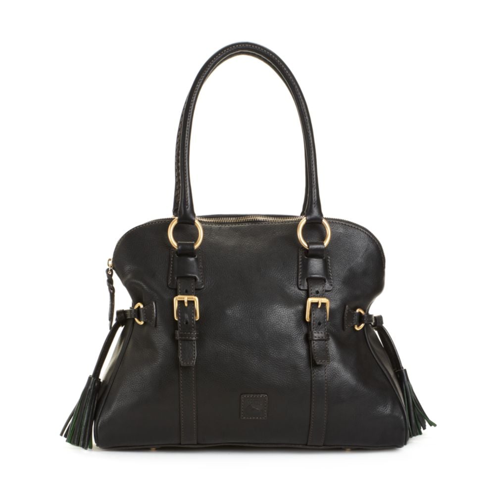 dooney and bourke black leather satchel